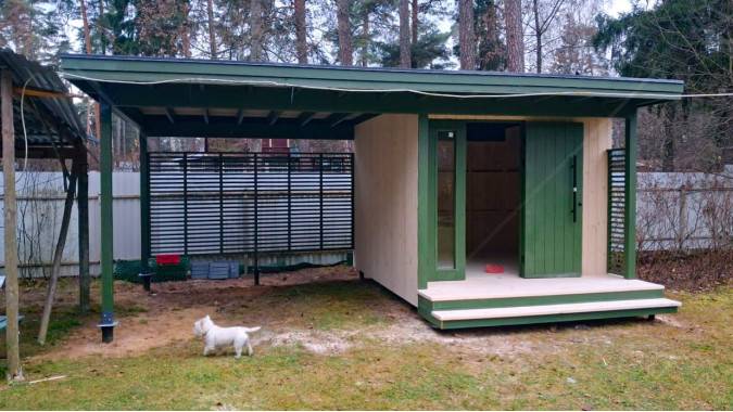 Навес Скаут 4х6,5 с хозблоком