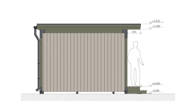 Навес Скаут 4х6,5 с хозблоком