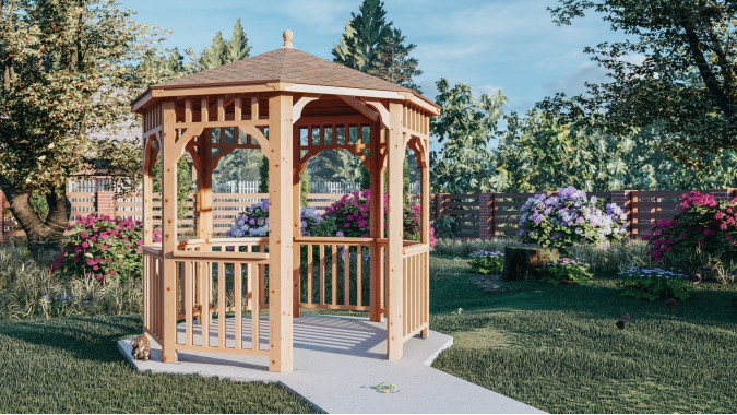 Комплект для самостоятельной сборки Беседки Виктория d 2,5 (без пола)