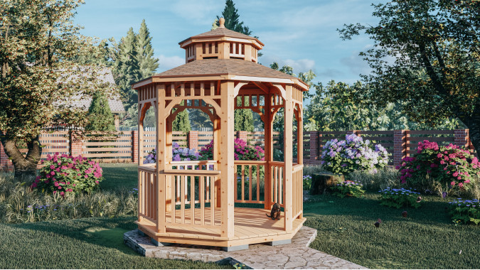 Комплект для самостоятельной сборки Беседки Виктория d  2,5 (двухъярусная)