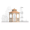 Комплект для самостоятельной сборки Беседки Виктория d  2,5 (двухъярусная)