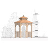 Комплект для самостоятельной сборки Беседки Виктория d  2,5 (без пола, двухъярусная)
