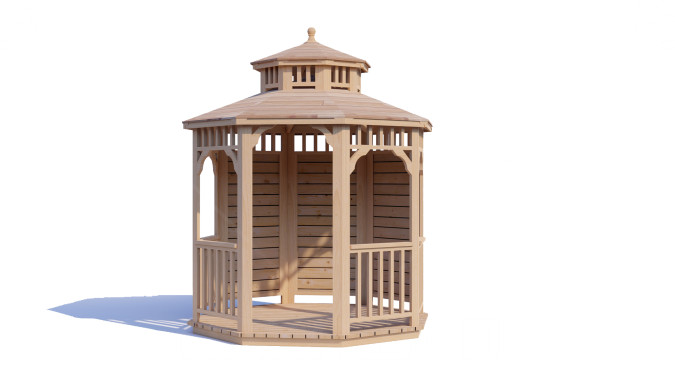 Комплект для самостоятельной сборки Беседки Виктория d  2,5 (полузакрытая, двухъярусная)