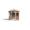 Комплект для самостоятельной сборки Беседки Виктория d 2,5 (полузакрытая, без пола)
