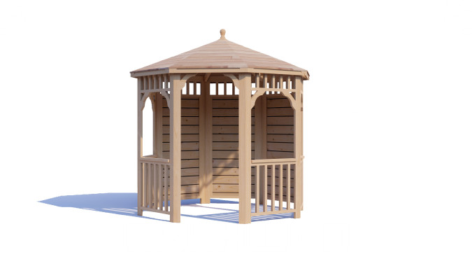 Комплект для самостоятельной сборки Беседки Виктория d 2,5 (полузакрытая, без пола)