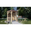 Комплект для самостоятельной сборки Беседки Виктория d 2,5 (полузакрытая, без пола)