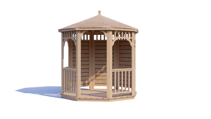 Комплект для самостоятельной сборки Беседки Виктория d 2,5 (полузакрытая)