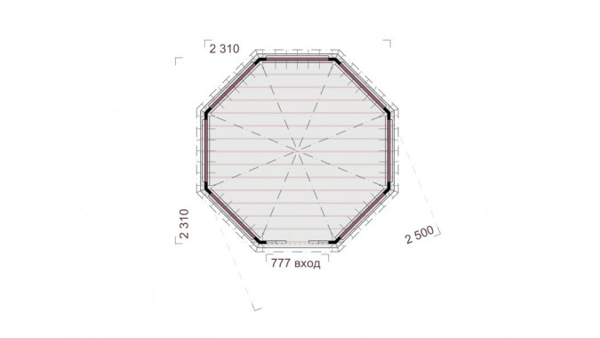 Комплект для самостоятельной сборки Беседки Виктория d 2,5 (стандарт)