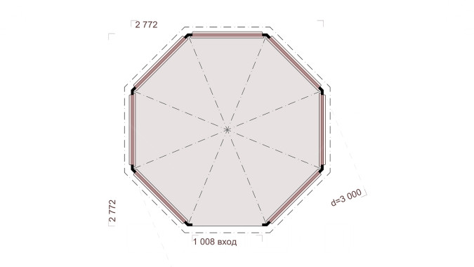 Комплект для самостоятельной сборки Беседки Виктория d 3 (без пола, с зашивкой ограждений)