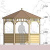 Комплект для самостоятельной сборки Беседки Виктория d 3 (без пола, с зашивкой ограждений)