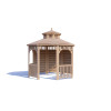 Комплект для самостоятельной сборки Беседки Виктория d 3 (без пола, двухъярусная, полузакрытая)