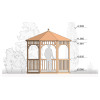 Комплект для самостоятельной сборки Беседки Виктория d 3 (стандарт)