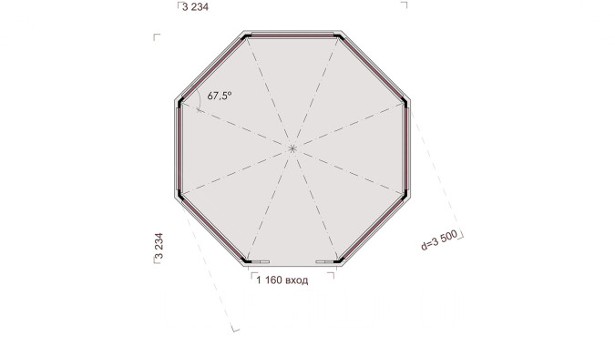 Комплект для самостоятельной сборки Беседки Виктория d 3,5 (без пола, двухъярусная)