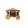 Комплект для самостоятельной сборки Беседки Виктория d 3,5 (без пола, полузакрытая, с зашивкой ограждений)