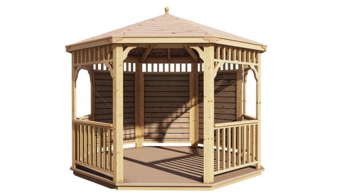Комплект для самостоятельной сборки Беседки Виктория d 3,5 (полузакрытая)