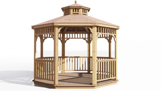 Комплект для самостоятельной сборки Беседки Виктория d 3,5 (двухъярусная)