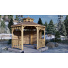 Комплект для самостоятельной сборки Беседки Виктория d 3,5 (без пола, двухъярусная, полузакрытая)