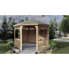 Комплект для самостоятельной сборки Беседки Виктория d 3,5 (полузакрытая, без пола)