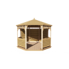 Комплект для самостоятельной сборки Беседки Виктория d 3,5 (полузакрытая, с зашивкой ограждений)