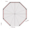 Комплект для самостоятельной сборки Беседки Виктория d 3,5 (полузакрытая, с зашивкой ограждений)