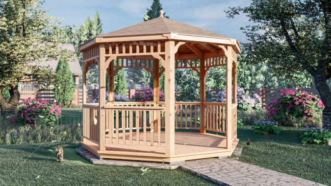 Комплект для самостоятельной сборки Беседки Виктория d 3,5 (стандарт)