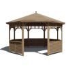 Комплект для самостоятельной сборки Беседки Виктория d 4 (с зашивкой ограждений, без пола)