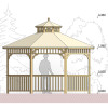 Комплект для самостоятельной сборки Беседки Виктория d 4 (без пола, двухъярусная)