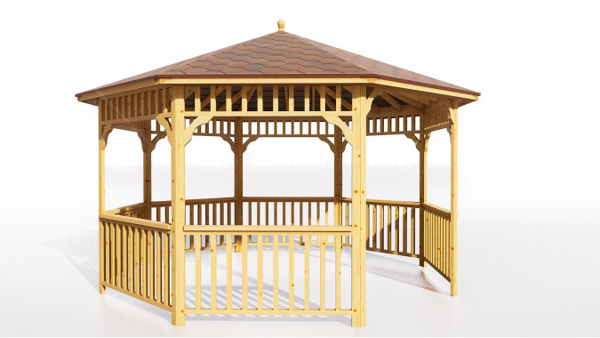Комплект для самостоятельной сборки Беседки Виктория d 4 (без пола)