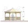 Комплект для самостоятельной сборки Беседки Виктория d 4 (без пола)