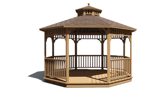 Комплект для самостоятельной сборки Беседки Виктория d 4 (двухъярусная)