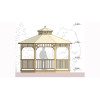 Комплект для самостоятельной сборки Беседки Виктория d 4 (двухъярусная)