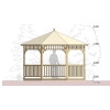 Комплект для самостоятельной сборки Беседки Виктория d 4 (стандарт)