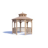 Комплект для самостоятельной сборки Беседки Виктория d 3 (без пола, двухъярусная)