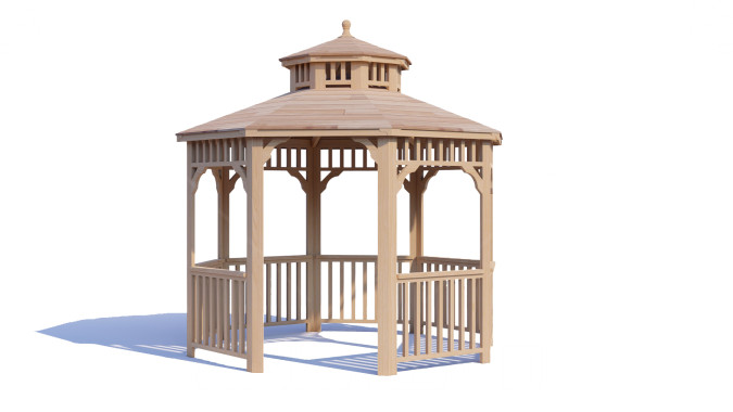 Комплект для самостоятельной сборки Беседки Виктория d 3 (без пола, двухъярусная)