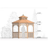 Комплект для самостоятельной сборки Беседки Виктория d 3 (без пола, двухъярусная)