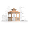 Комплект для самостоятельной сборки Беседки Виктория d 3 (двухъярусная)