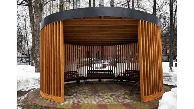 Круглая беседка-сцена d=6м
