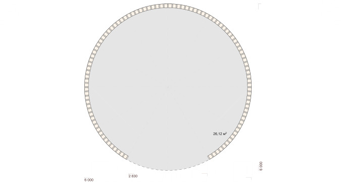 Круглая беседка-сцена d=6м