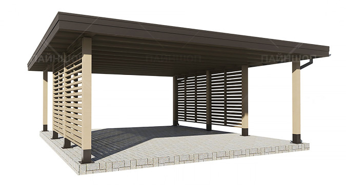 Навес для авто Гамбург 6,25х7,3