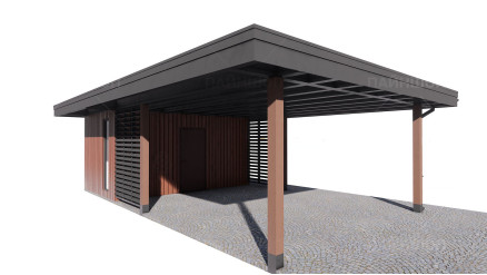 Навес для авто Гамбург 5х9