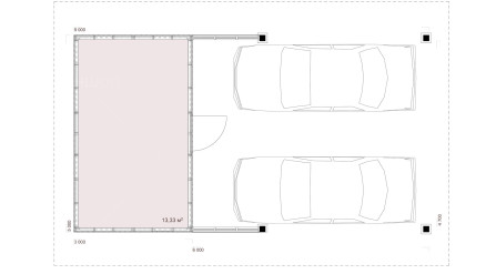 Навес для авто Гамбург 5х9