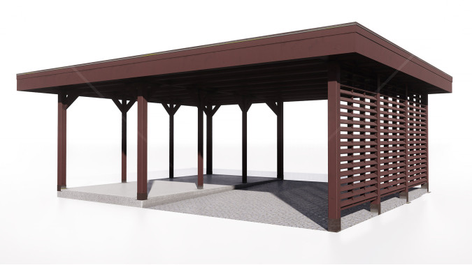 Навес для авто Гамбург 7,3х5,95