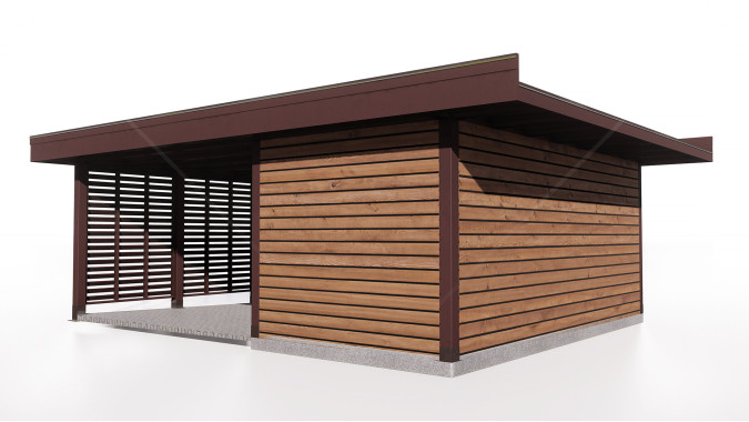 Навес для авто Гамбург 7,3х5,95