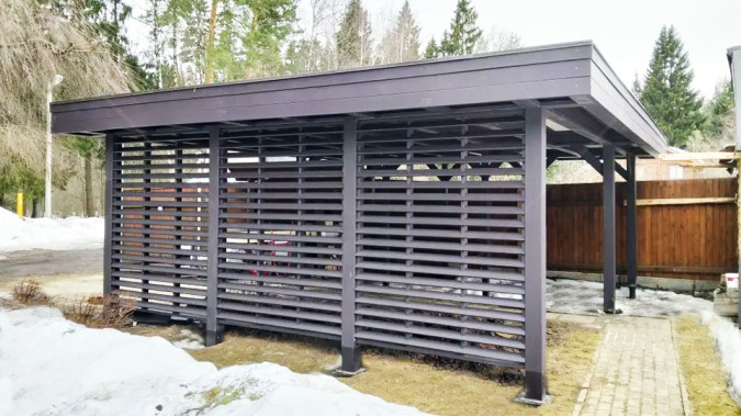 Навес для авто Гамбург 7,3х5,95