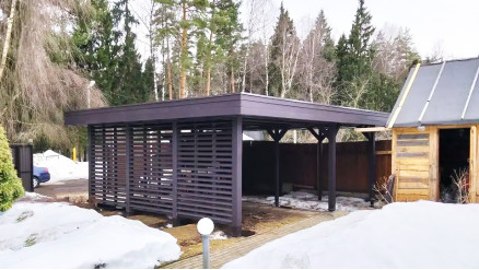 Навес для авто Гамбург 7,3х5,95