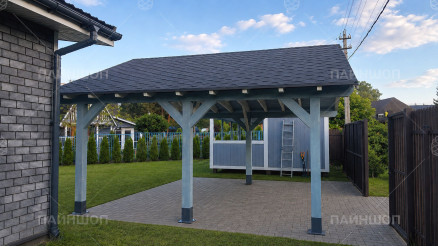 Навес для авто Штутгарт 4,5х6