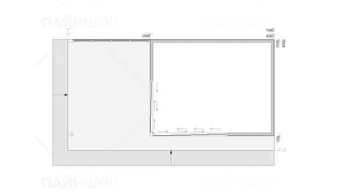 Павильон Скаут 4х7,5 с безрамным остеклением
