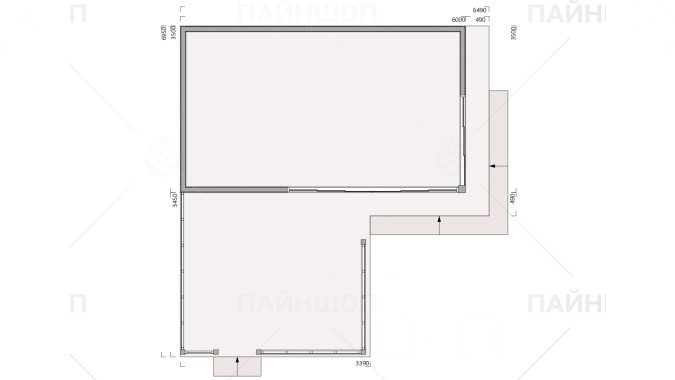 Павильон Скаут угловой 6,49х6,95 с безрамным остеклением