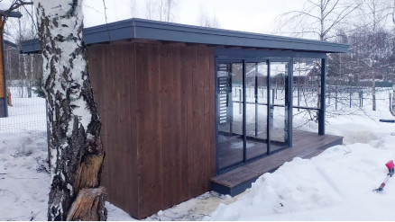 Павильон Скаут 4х7,5 с раздвижным остеклением