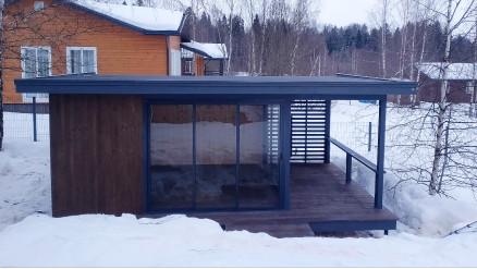 Павильон Скаут 4х7,5 с раздвижным остеклением